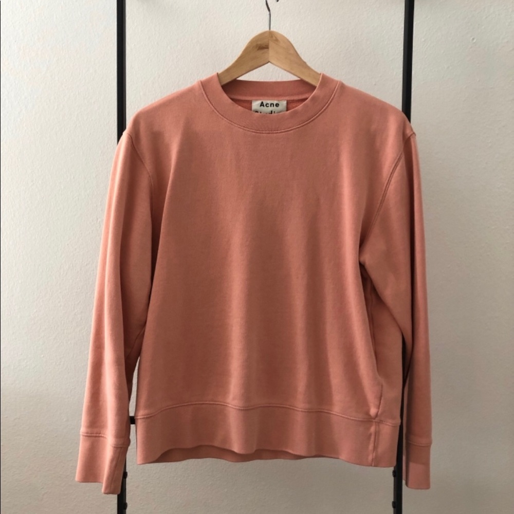 Acne Salmon Pink Crewneck Sweatshirt